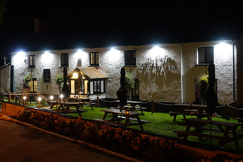 Cefn Mably Arms at Night